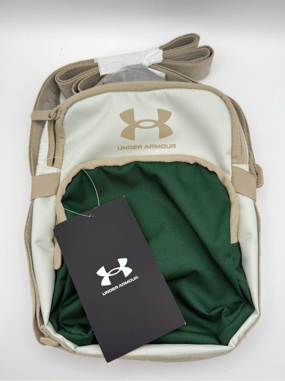 Under Armour unisex-adult Loudon Crossbody, (301) Forest Green|Tan|Tan One Size